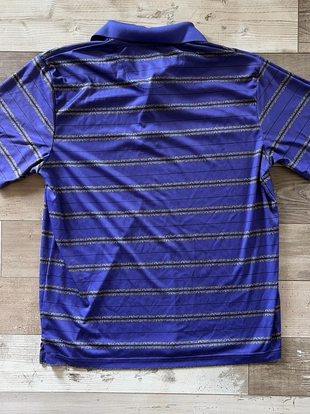 PGA Tour Purple Striped Polo Shirt - Picture 5 of 5